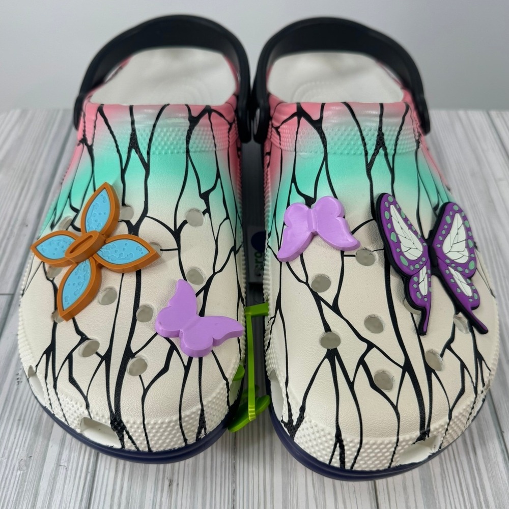 Crocs x Demon Slayer Classic Clog Shinobu Kocho Men's Size 11 Sandal 211412-90H - Picture 3 of 11